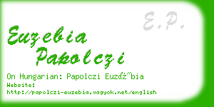euzebia papolczi business card